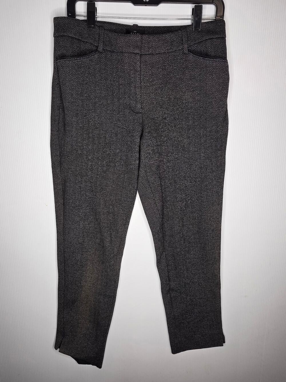 White House Black Market Size 8 The Slim Ankle Herringbone Work Pants Office